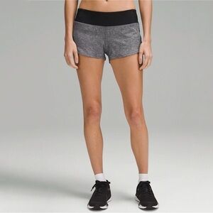 Lululemon Speed Up Lined 2.5” Athletic Short Heather Lux Multi Black 10